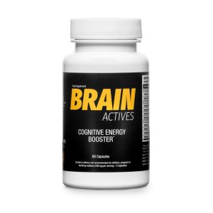 Brain Actives, koncentracja, pamięć, energia emocjonalna, Ashwagandha, Rhodiola Rosea, Caffeine Anhydrous, adaptogen, kofeina, l-tyrozyna, to nowoczesny suplement diety będący najlepszym wsparciem dla mózgu. koncentracja, pamięć, energia emocjonalna,