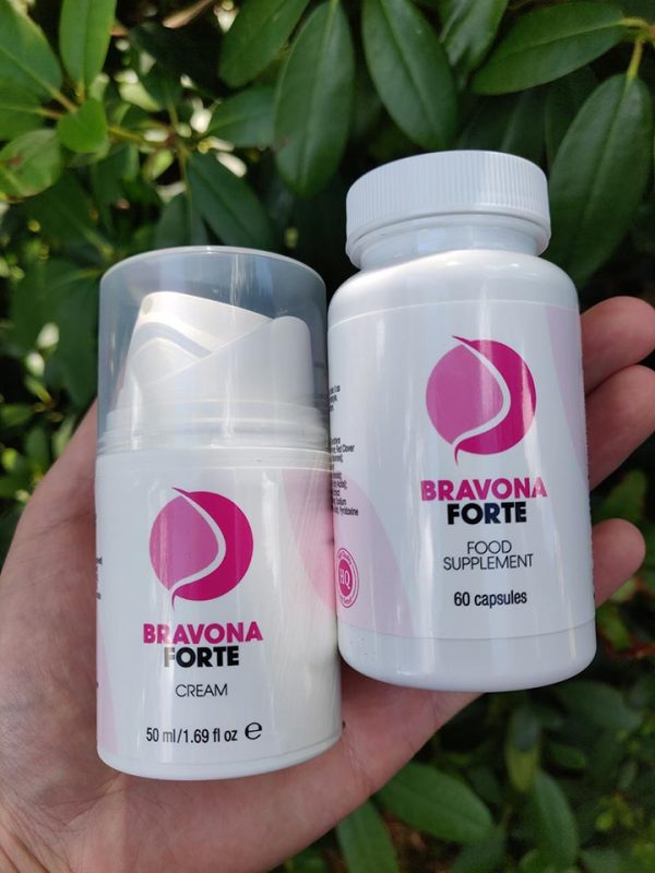 Bravona Forte naturalny suplement diety do powiększania piersi, ujędrnianie, poprawa kształtu, Pueraria Mirifica, fitoestrogeny, kozieradka, czerwona koniczyna, wild yam