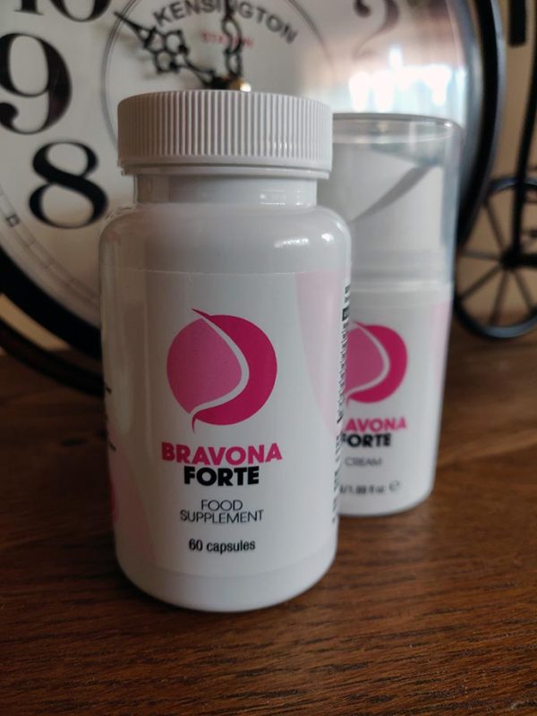 Bravona Forte naturalny suplement diety do powiększania piersi, ujędrnianie, poprawa kształtu, Pueraria Mirifica, fitoestrogeny, kozieradka, czerwona koniczyna, wild yam