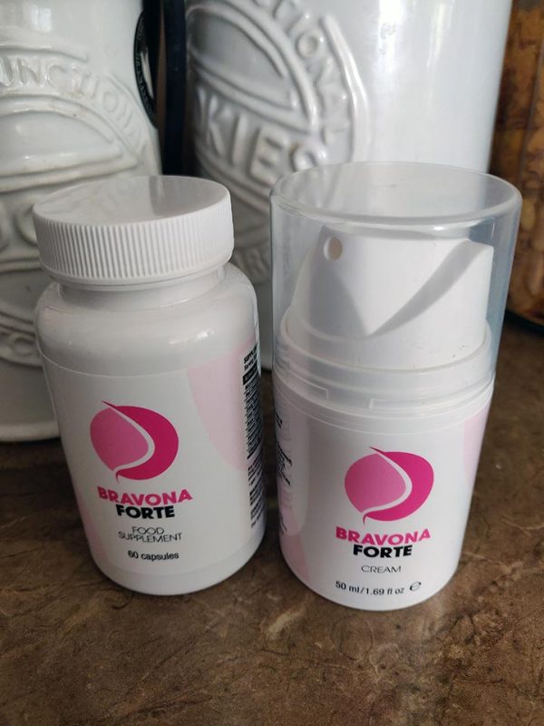 Bravona Forte naturalny suplement diety do powiększania piersi, ujędrnianie, poprawa kształtu, Pueraria Mirifica, fitoestrogeny, kozieradka, czerwona koniczyna, wild yam