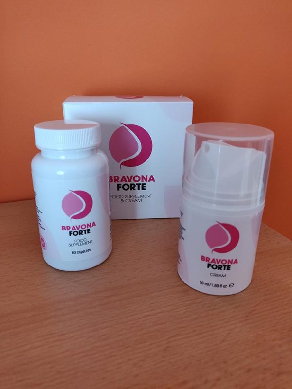 Bravona Forte naturalny suplement diety do powiększania piersi, ujędrnianie, poprawa kształtu, Pueraria Mirifica, fitoestrogeny, kozieradka, czerwona koniczyna, wild yam