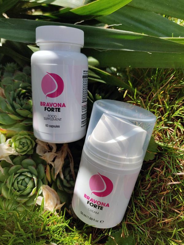 Bravona Forte naturalny suplement diety do powiększania piersi, ujędrnianie, poprawa kształtu, Pueraria Mirifica, fitoestrogeny, kozieradka, czerwona koniczyna, wild yam
