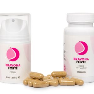 Bravona Forte naturalny suplement diety do powiększania piersi, ujędrnianie, poprawa kształtu, Pueraria Mirifica, fitoestrogeny, kozieradka, czerwona koniczyna, wild yam