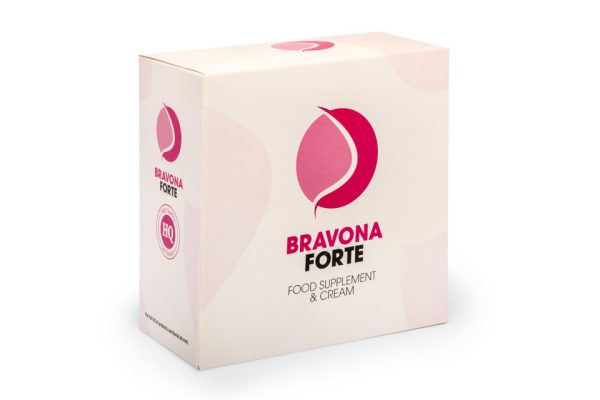 Bravona Forte naturalny suplement diety do powiększania piersi, ujędrnianie, poprawa kształtu, Pueraria Mirifica, fitoestrogeny, kozieradka, czerwona koniczyna, wild yam