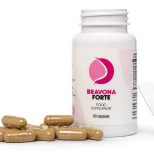 Bravona Forte naturalny suplement diety do powiększania piersi, ujędrnianie, poprawa kształtu, Pueraria Mirifica, fitoestrogeny, kozieradka, czerwona koniczyna, wild yam