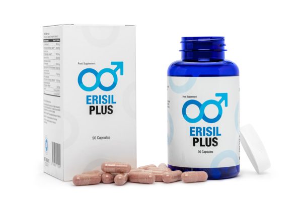 Erisil Plus idealny na potencję, poprawa krążenia krwi, zwiększenie poziomu testosteronu, wzmacnia libido, ochrona prostaty, korzeń maca, palma sabałowa, buzdyganek naziemny, l-arginina, cynk