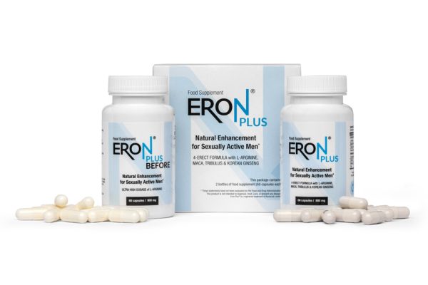 Erisil Plus idealny na potencję, poprawa krążenia krwi, zwiększenie poziomu testosteronu, wzmacnia libido, ochrona prostaty, l-arganina, maca, żeń-szeń, kozieradka, magnez