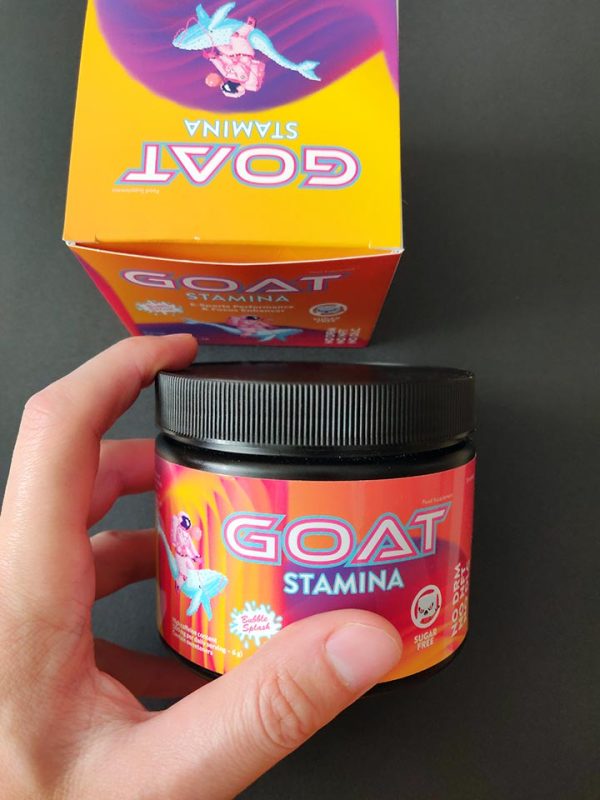 GOAT Stamina, Energia, napój energetyczny, skupienie, wydolność, regeneracja, l-teanina, kofeina, guarana, ashwaganda, witaminy B