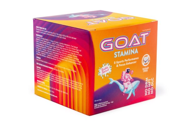 GOAT Stamina, Energia, napój energetyczny, skupienie, wydolność, regeneracja, l-teanina, kofeina, guarana, ashwaganda, witaminy B