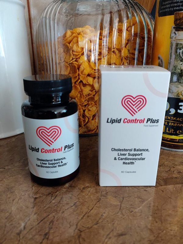 Lipid Control Plus, cholesterol, obniżenie poziomu cholesterolu LDL, podniesienie poziomu cholesterolu HDL, wsparcie zdrowia serca, ochrona naczyń krwionośnych, karczoch, liść oliwki europejskiej, monakolina K z czerwonego ryżu, berberyna, koenzym Q10, nasiona lnu