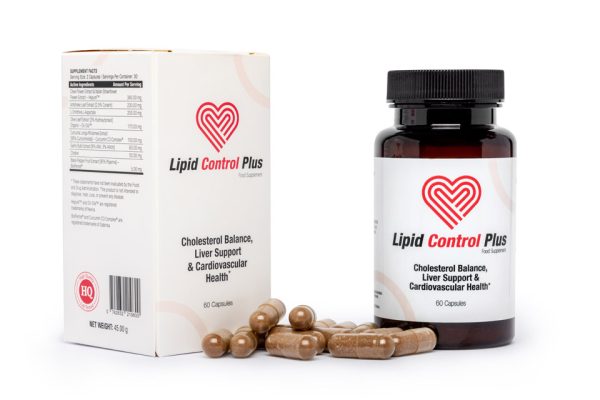 Lipid Control Plus, cholesterol, obniżenie poziomu cholesterolu LDL, podniesienie poziomu cholesterolu HDL, wsparcie zdrowia serca, ochrona naczyń krwionośnych, karczoch, liść oliwki europejskiej, monakolina K z czerwonego ryżu, berberyna, koenzym Q10, nasiona lnu