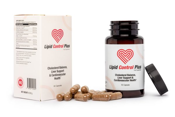 Lipid Control Plus, cholesterol, obniżenie poziomu cholesterolu LDL, podniesienie poziomu cholesterolu HDL, wsparcie zdrowia serca, ochrona naczyń krwionośnych, karczoch, liść oliwki europejskiej, monakolina K z czerwonego ryżu, berberyna, koenzym Q10, nasiona lnu