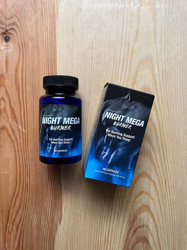 Night Mega Burner - odchudzanie, nocne spalanie tłuszczu, poprawa jakości snu, redukcja stresu i regeneracja, ashwaganda, melisa, l-teanina, l-tryptofan, zielona herbata, chrom