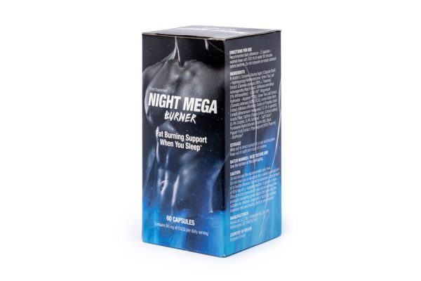 Night Mega Burner - odchudzanie, nocne spalanie tłuszczu, poprawa jakości snu, redukcja stresu i regeneracja, ashwaganda, melisa, l-teanina, l-tryptofan, zielona herbata, chrom