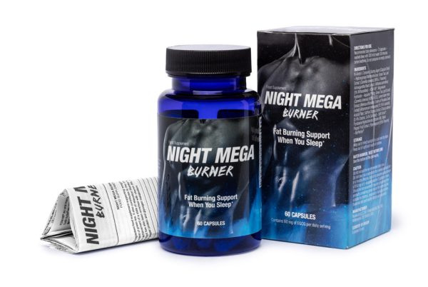 Night Mega Burner - odchudzanie, nocne spalanie tłuszczu, poprawa jakości snu, redukcja stresu i regeneracja, ashwaganda, melisa, l-teanina, l-tryptofan, zielona herbata, chrom