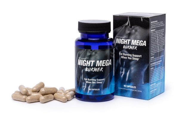Night Mega Burner - odchudzanie, nocne spalanie tłuszczu, poprawa jakości snu, redukcja stresu i regeneracja, ashwaganda, melisa, l-teanina, l-tryptofan, zielona herbata, chrom