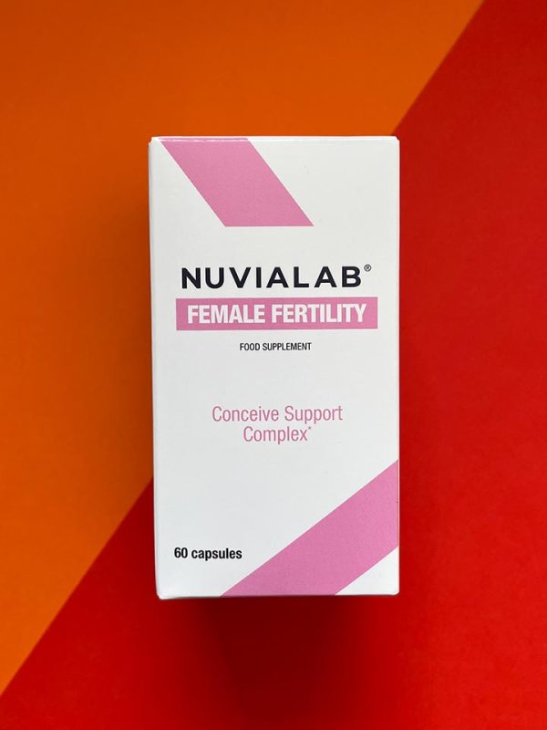 NuviaLab Female Fertility - wspomaga płodność, równowaga hormonalna, redukcja stresu i wsparcie emocjonalne, wsparcie zdrowia ogólnego, myo-inozytol, kwas foliowy, ekstrakt z lukrecji, witamina e, cynk, selen