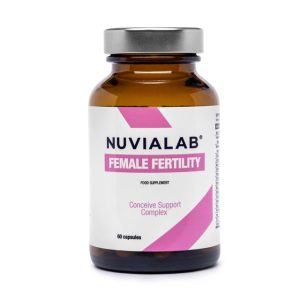 NuviaLab Female Fertility - wspomaga płodność, równowaga hormonalna, redukcja stresu i wsparcie emocjonalne, wsparcie zdrowia ogólnego, myo-inozytol, kwas foliowy, ekstrakt z lukrecji, witamina e, cynk, selen