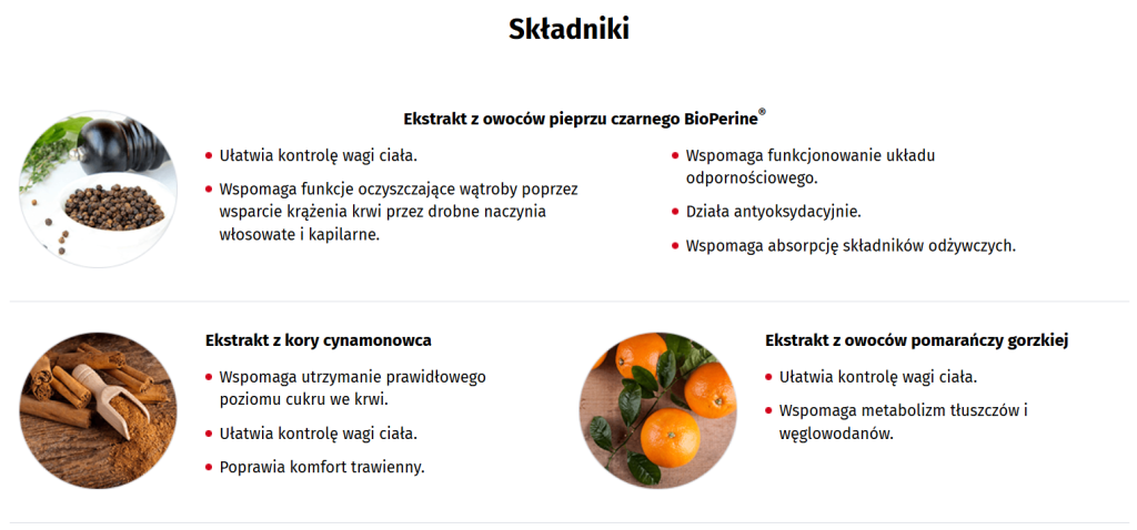 Piperinox - odchudzanie, piperyna, metabolizm, kontrola masy ciała, poprawa trawienia, detoksykacja organizmu, cynamon, imbir, gorzka pomarańcza, chrom