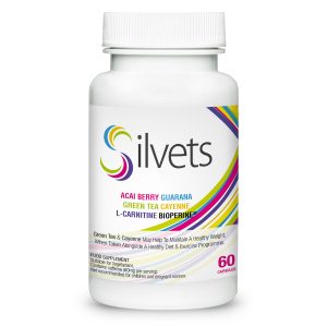 Silvets, suplement diety, odchudzanie, kontrola apetytu, przyspieszenie metabolizmu, naturalne składniki, spalanie tłuszczu, redukcja wagi, zielona herbata, guarana, cayenne pepper, L-karnityna, Acai berry, bioperyna
