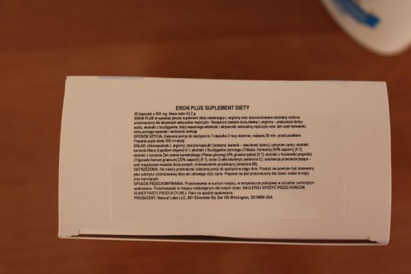 Erisil Plus idealny na potencję, poprawa krążenia krwi, zwiększenie poziomu testosteronu, wzmacnia libido, ochrona prostaty, l-arganina, maca, żeń-szeń, kozieradka, magnez