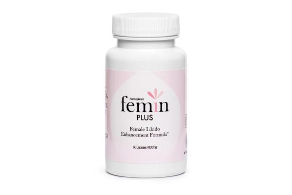 Femin Plus - libido, zwiększa libido, poprawia krążenie, regulacja hormonalna, poprawa nastroju, l-arganina, żeń-szeń, nasiona kozieradki, witamina E, korzeń maca, witamina B6