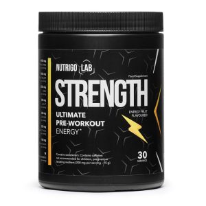 Nutrigo Lab Strength - kulturystyka, siła, wytrzymałość, energia, redukcja zmęczenia, koncentracja, motywacja, creatine, kreatyna, beta-alanina, l-arginina, BCAA, Kofeina