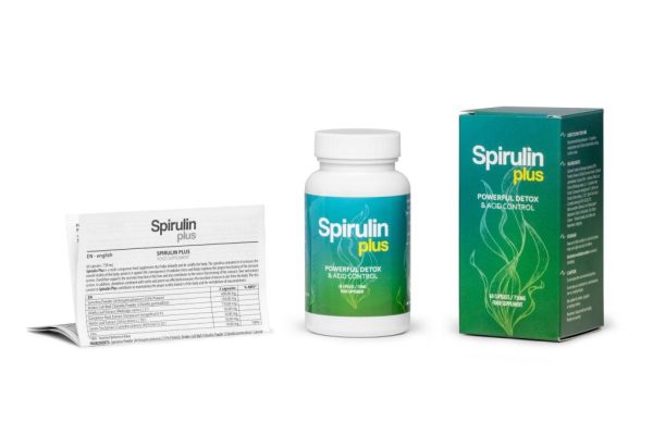 Spirulin Plus - oczyszczanie, odkwaszanie, detoksykacja organizmu, wzmocnienie układu odpornościowego, poprawa trawienia, wzrost energii i witalności, spirulina, pokrzywa, zielona herbata, chlorella, piperina