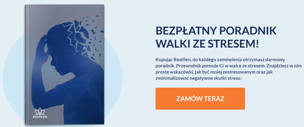 Restilen - na stres, niepokój, redukcja stresu i napięcia, poprawa nastroju, wsparcie układu nerwowego, zwiększenie odporności na stres, wspomaganie snu, ashwaganda, melisa, różeń górski, szafran, witaminy grupy b, magnes